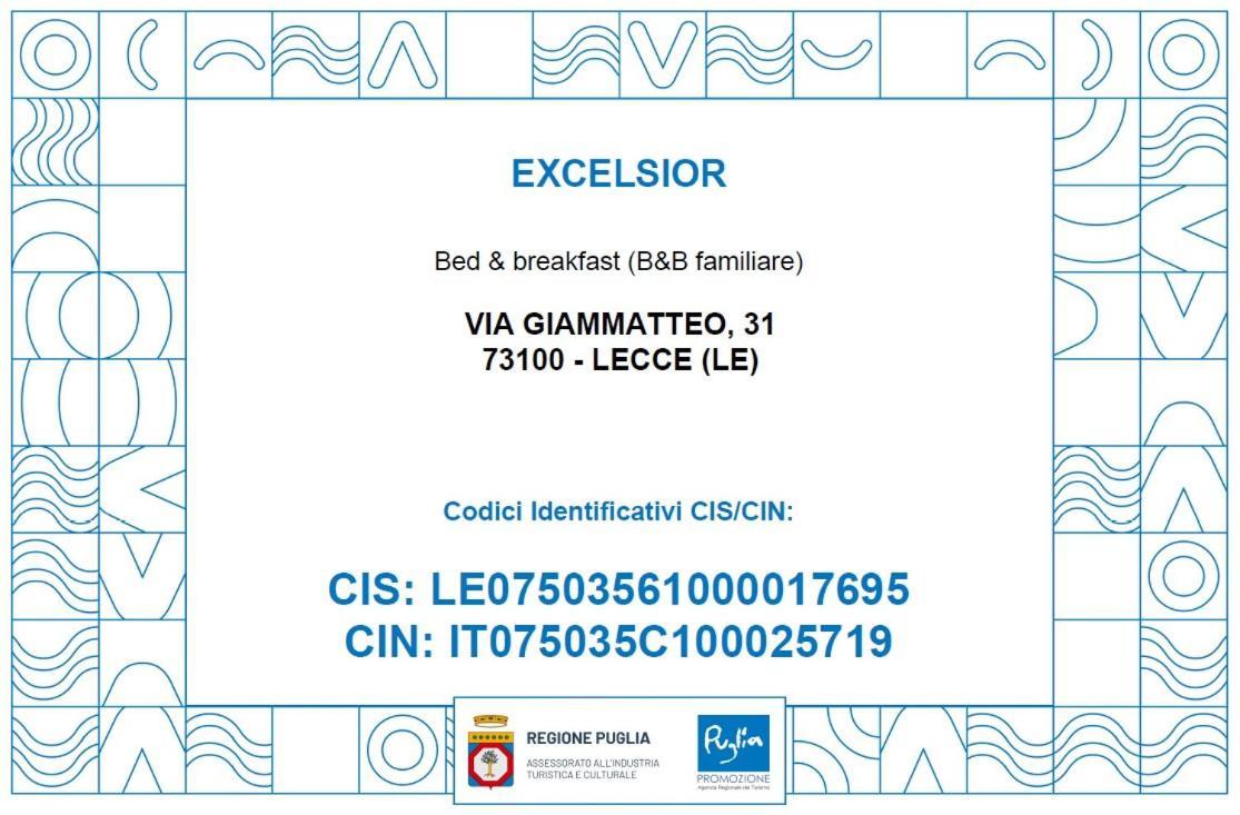 B&B Excelsior Lecce Eksteriør billede